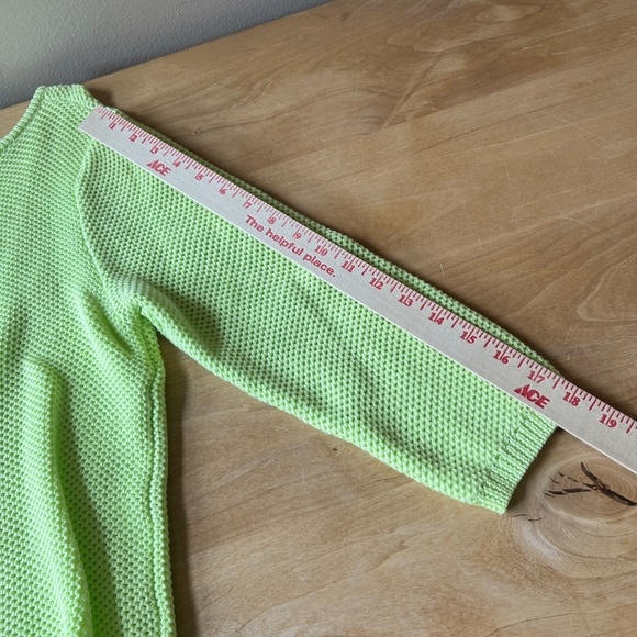 PER SE SWEATER L OPEN KNIT BACK ZIP CASUAL CHIC SUMMERY BEACHY COASTAL GRANDMA - Picture 11 of 13